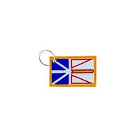 Akachafactory Keychain keyring embroidered patch flag newfoundland and labrador canada
