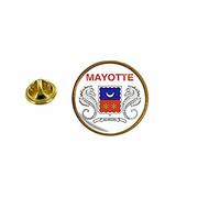 Akachafactory Lapel Pin Badge Flag Mayotte Round Cockade