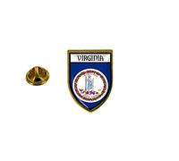 Akachafactory Lapel Pin Badge Souvenir City Flag Country Coat of Arms USA Virginia