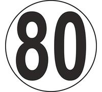 Akachafactory Macaroon Tractor Disc Limit Speed 80 km/h Sticker, 20 cm, Vinyl