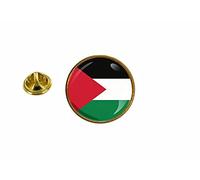 Akachafactory Palestinian Palestinian Flag Round Round/Cockade Pin Badge, Resin