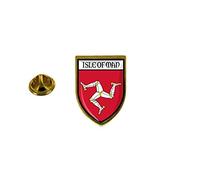 Akachafactory Pin Badge Pin Badge Souvenir City Flag Country Crest Isle of Man