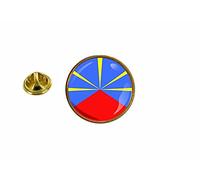 Akachafactory Pin Badge Reunion Island Flag Round Cockade