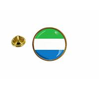 Akachafactory Pin pin badge Sierra Leone flag round rosette