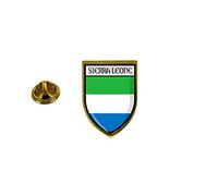 Akachafactory Pins Badge Pin Souvenir City Flag Country Coat of Arms Sierra Leone