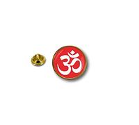 Akachafactory pins pin's Flag National Badge Metal Lapel Button Buddha om ohm Yoga Buddhist