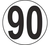 Akachafactory Self-Adhesive Macaroon Sticker with Speed Limit Disc 90 km/h