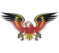 Akachafactory Self-Adhesive Vinyl Sticker Eagle German Flag