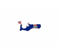 Akachafactory Self-Adhesive Vinyl Sticker for Car / Motorbike with Cayman Islands Caimans