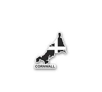 Akachafactory Sticker car flag map country province region county cornwall st pirrans pirran's