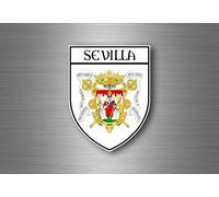 Akachafactory Sticker decal souvenir car coat of arms shield city flag spain sevilla