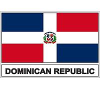 Akachafactory Sticker flag vinyl country DOM dominican republic