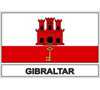 Akachafactory Sticker flag vinyl country GBZ gibraltar