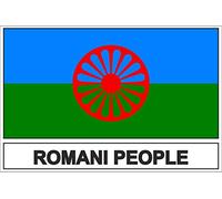 Akachafactory Sticker flag vinyl country romani gipsy roma
