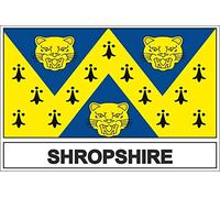 Akachafactory Sticker flag vinyl country uk county shropshire