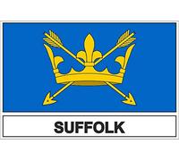 Akachafactory Sticker flag vinyl country uk county suffolk