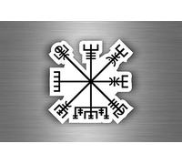 Akachafactory Sticker Icelandic Symbol Magic Viking Odin Vegvsir Compass r1