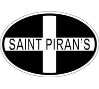 Akachafactory Sticker oval flag vinyl country code uk county cornwall st saint pirran's