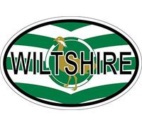 Akachafactory Sticker oval flag vinyl country code uk county wiltshire