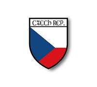 Akachafactory Stickers decal souvenir vinyl car shield city flag world crest czech republic