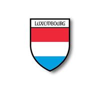 Akachafactory Stickers decal souvenir vinyl car shield city flag world crest luxembourg