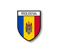 Akachafactory Stickers decal souvenir vinyl car shield city flag world crest moldova