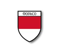 Akachafactory Stickers decal souvenir vinyl car shield city flag world crest monaco