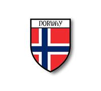 Akachafactory Stickers decal souvenir vinyl car shield city flag world crest norway