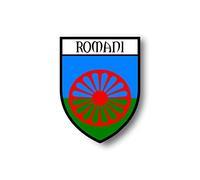Akachafactory Stickers decal souvenir vinyl car shield city flag world crest roms gipsy romani