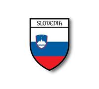 Akachafactory Stickers decal souvenir vinyl car shield city flag world crest slovenia
