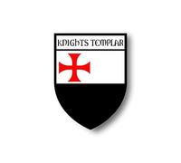 Akachafactory Stickers decal souvenir vinyl car shield flag crest knight templar crussader r2