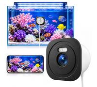 AKADE 2K 3MP Aquarium & Fish Tank Camera, WiFi Window Camera for Home Security, Close-Focus Lens, Two-Way Audio, AI Motion Detection, Night Vision, Magnetic Mount for Reptile Terrarium & Bird Feeder