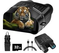 AKADE Night Vision Goggles, 4K Infrared Night Vision Binoculars for Adults with 32GB TF Card & 5x Zoom & Anti-Shake Motion Detection for Surveillance Tactical Gear, Military Scope for Hunting, Camping