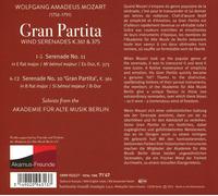 AKADEMIE FUR ALTE MUSIK BERLIN - MOZART GRAN PARTITA - WIND SERENADE NEW CD