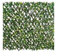 AKADIL Artificial Laurel Leaf Expanding Trellis Fence Panels, Garden Trellis Panels Outdoor Decorative, Artificial Privacy Screen Garden Balcony Fence, Fake Leaf Garden Fence Screening