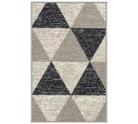 AKADIL Washable Door Mats Indoor & Outdoor Heavy Duty Non-slip Rug, Perfect Dust Grabbing Doormats,S mall & Large Doormats, Hall Runner and Door Mat (Grey-triangle, 120 x 160 cm (Rectangular))