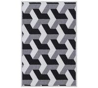 AKADIL Washable Door Mats Indoor & Outdoor Heavy Duty Non-slip Rug, Perfect Dust Grabbing Doormats,S mall & Large Doormats, Hall Runner and Door Mat (Grey-geo, 50 x 80 cm (Rectangular))