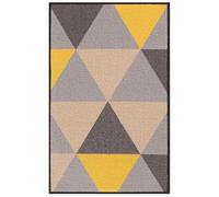 AKADIL Washable Door Mats Indoor & Outdoor Heavy Duty Non-slip Rug, Perfect Dust Grabbing Doormats,S mall & Large Doormats, Hall Runner and Door Mat (Dark Gold-triangle, 67 x 120 cm (Rectangular))