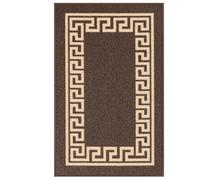 AKADIL Washable Door Mats Indoor & Outdoor Heavy Duty Non-slip Rug, Perfect Dust Grabbing Doormats,S mall & Large Doormats, Hall Runner and Door Mat (Brown-greek, 67 x 120 cm (Rectangular))