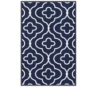 AKADIL Washable Door Mats Indoor & Outdoor Heavy Duty Non-slip Rug, Perfect Dust Grabbing Doormats,S mall & Large Doormats, Hall Runner and Door Mat (Navy-club, 67 x 120 cm (Rectangular))