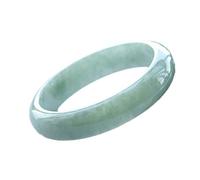AKAFKKPYXSD Women Jade Bangle Natural Green Jade Bangle Retro Chinese Style Handmade Bracelet Holiday Gifts With Jewelry Box, 61-62MM