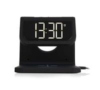 Akai Core A58125 Alarm Clock with 10W Wireless charging and Nightlight, Black