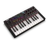 Akai Professional MPK Mini IV 25-Key USB-C MIDI Keyboard Controller, Black | Velocity-Sensitive Mini Keys, 8 MPC Pads, 360° Knobs, Chord and Scale Mode, for Beat Makers, Music Production