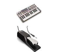 Akai Professional MPK Mini IV and M-AUDIO SP-2 Sustain Pedal Bundle, Grey