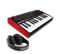 Akai Professional MPK Mini MK3 with Shure SRH240A Headphones