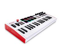 Akai Professional MPK Mini Plus - USB MIDI Keyboard Controller with 37 Mini Keys, 8 MPC Pads, Sequencer, MIDI/CV/Gate I/O, Production Software, Native Instruments Sound Package, White Limited Edition