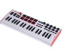Akai Professional MPK Mini Plus - USB MIDI Keyboard Controller with 37 Mini Keys, 8 MPC Pads, Sequencer, MIDI/CV/Gate I/O, Production Software, Native Instruments Sound Package, White Limited Edition