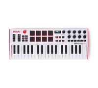 Akai Professional MPK Mini Plus - USB MIDI Keyboard Controller with 37 Mini Keys, 8 MPC Pads, Sequencer, MIDI/CV/Gate I/O, Production Software, Native Instruments Sound Package, White Limited Edition