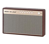 Akai - Retro Bluetooth Speaker, Portable Wireless Speaker, Wireless Speaker, USB Playback, Audio Auxiliary Input, Dual Charging Cable Included, 20W, Coffee