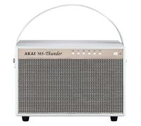 AKAI -Retro Speaker with Bluetooth, Portable Wireless Speaker, Wireless Speaker, USB Playback, Auxiliary Audio Input, Double Cable Included, 20W, White
